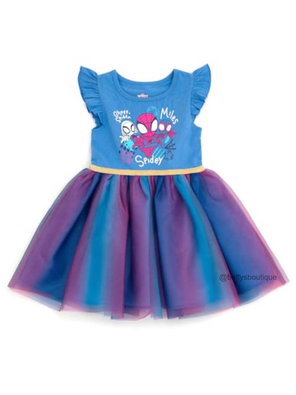 Marvel Spider-Man Girls Tutu Dress Cotton Blend Tulle Skirt Toddler to Big Kid